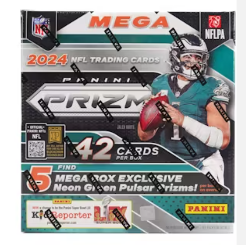 2024 Panini Prizm Football Mega Box (Neon Green Pulsar Prizms)