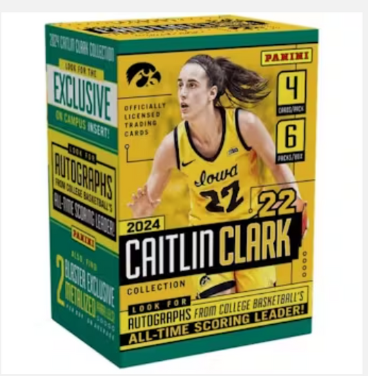 2024 Panini Caitlin Clark Collection Basketball 6-Pack Blaster Box (Metalized Parallels!)